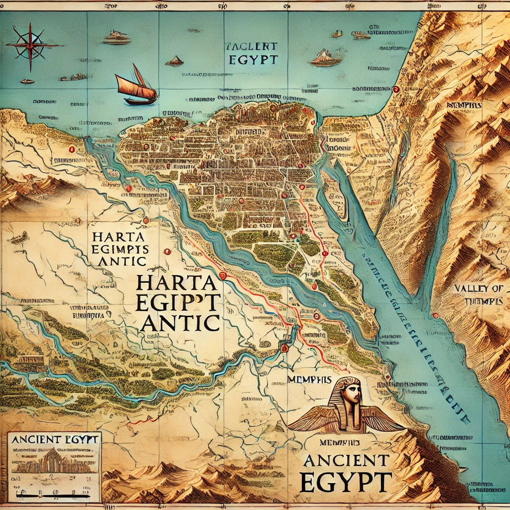 Egiptul Antic Map of Ancient Egypt